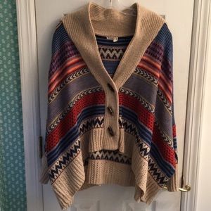 Glam Vintage Sweaters - Bohemian Sweater Poncho Glam Vintage Sweaters - Bohemian Sweater Poncho